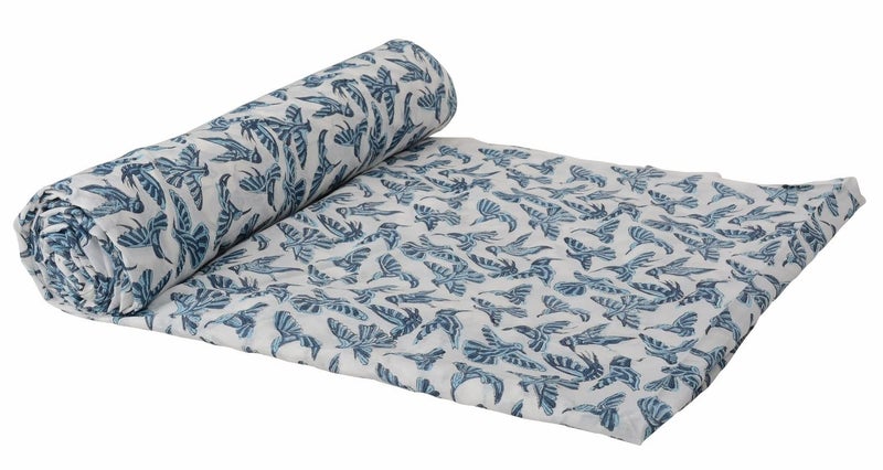 Trade Star 100% Cotton Fabric for Bird Print Fabric Sewing 3 Yard Hand Block Print Fabric by The Yard Dressmaking Fall Decor Cloth Running Natural Dye Sanganeri Indian Width 44 Inches (Pattern 1) - Image 2